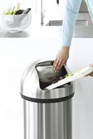 POUBELLE BRABANTIA PUSH BIN 60L ARGENT